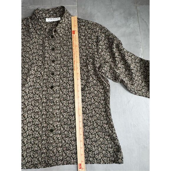 Vintage Floral Long Sleeve Button Down Shirt Medium - Picture 4 of 9